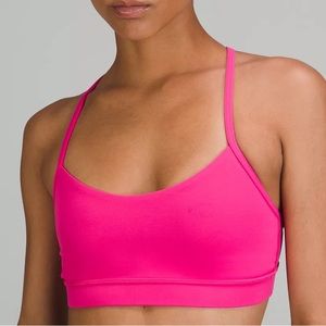 Lululemon Hot Pink Flow Y Sports Bra